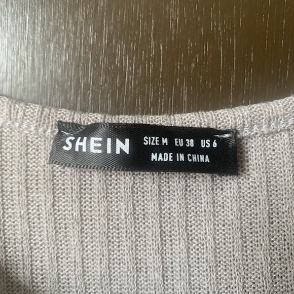 SHEIN Unity Cold Shoulder Rib-knit Fitted Tee - Picture 4 of 6